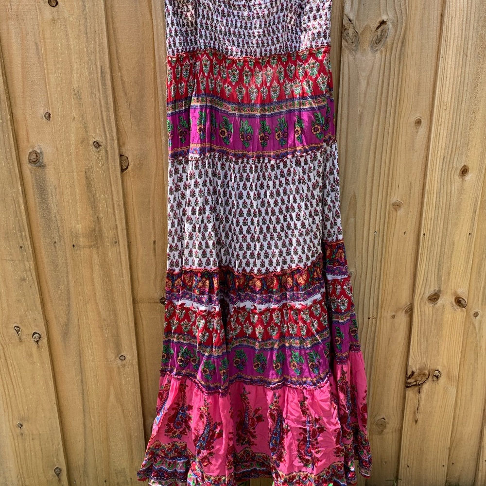 Multi pattern maxi dress